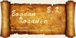 Bogdan Kosanić vizit kartica
